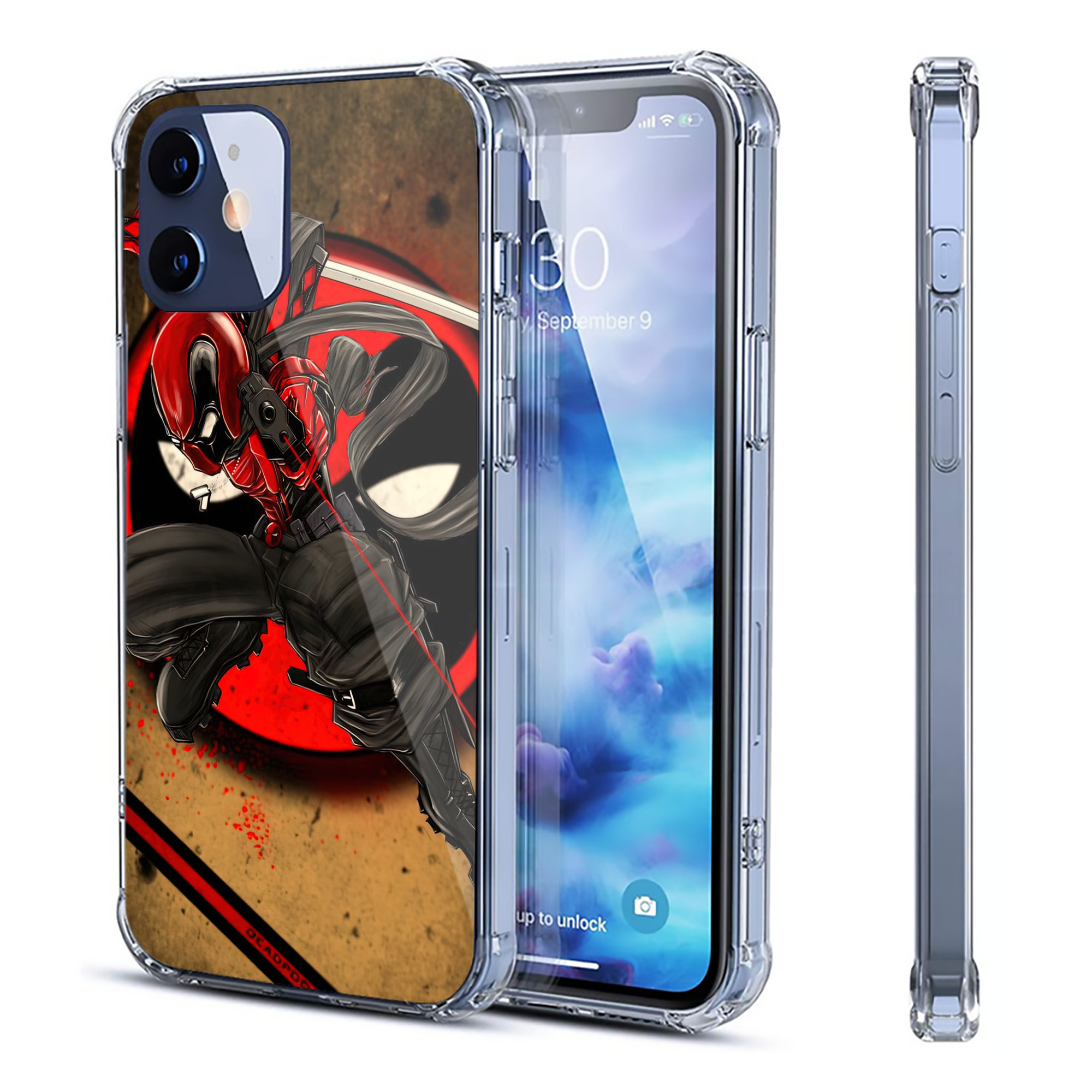 （画像用） Deadpool デッドプール 【iPhone 12シリーズ対応】透明スマホケース（クリアソフトケース）